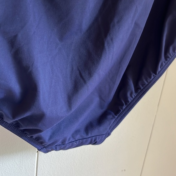 Lands' End Navy & Blue Beach Coastal Vacation Swim Dresskini with Bottoms Sz 18W - Picture 16 of 16